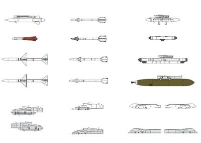 Fine Mold Aircraft Series US Army Aircraft Missile Set 2 Plastic Model FP44 1/72 60s-70s