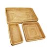 Rattan Tablett Tischplatte Organisation Handgeflochtener Snack Aufbewahrungskorb Multifunktionales Serviertablett 3
