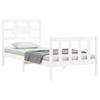 VidaXL Bed Frame with Headboard White 90x200 Cm Solid Wood 3192542