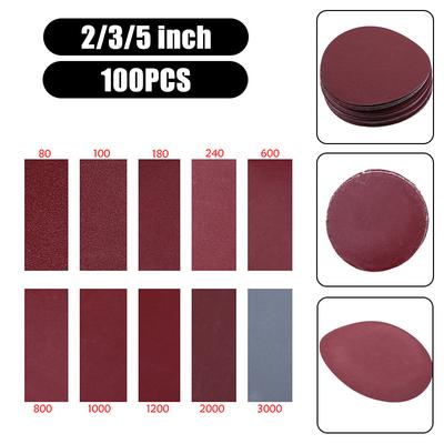 100PCS Sanding Discs Round Abrasive Sandpaper Grit 800-3000 Sanding Belt Paper Polish Pad Angle Grinder
