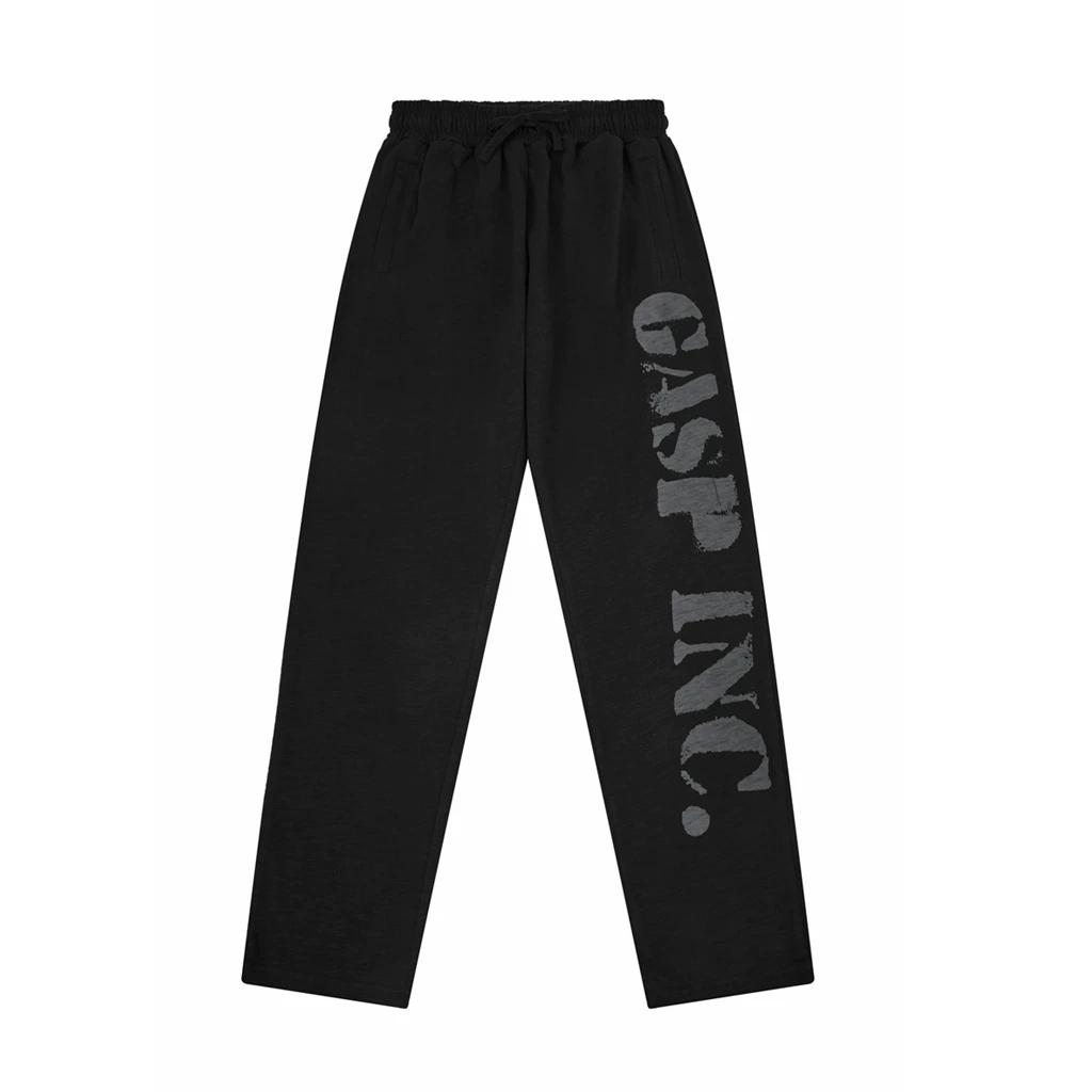 Gasp Nuovi Pantaloni Casual Sportivi Fitness Bodybuilding Corsa Pallacanestro Traspiranti Cotone Slub Pesante Chiusura a Polsino Taglia Europea