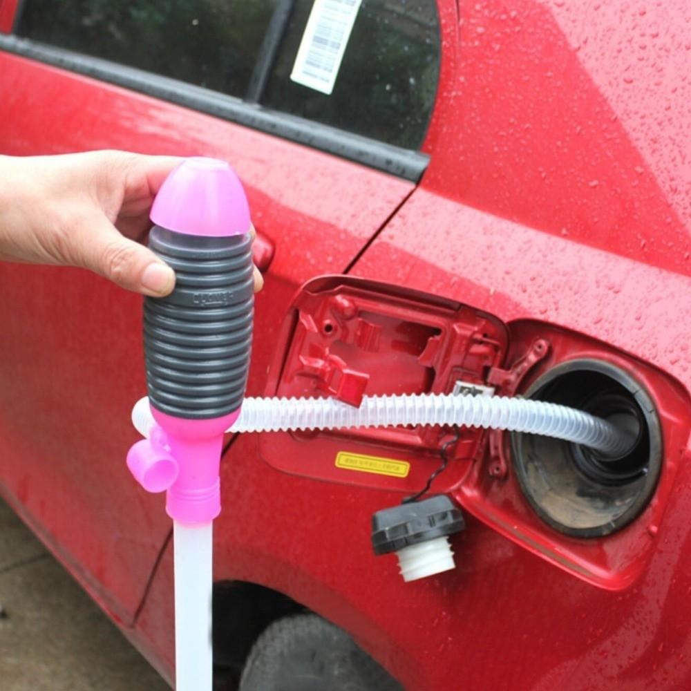 Portable Fuel Pump Manual Oil Suction Tube Fuel Siphon Pump Car Accessory Liquid Suction
