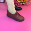 2024 Fashion Women Leather Flats Spring Shoes Comfort Fashion Classic Loafers Casual Leather Shoes Women Large Size 42 Flat Shoe