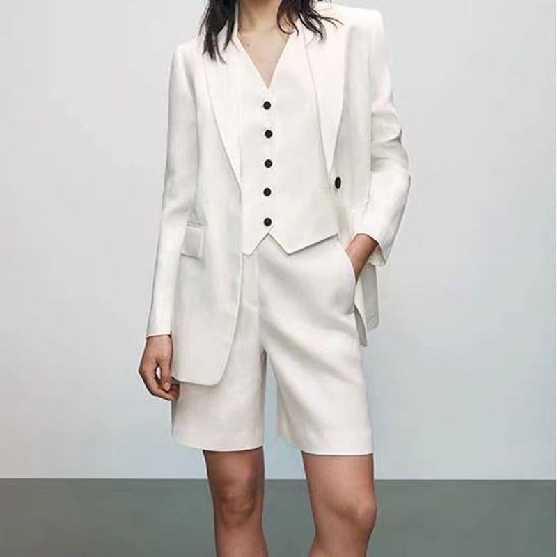 MD Women clothes 2023 Summer New Casual Pants Linen Design Loose Straight Shorts Female 05049582706