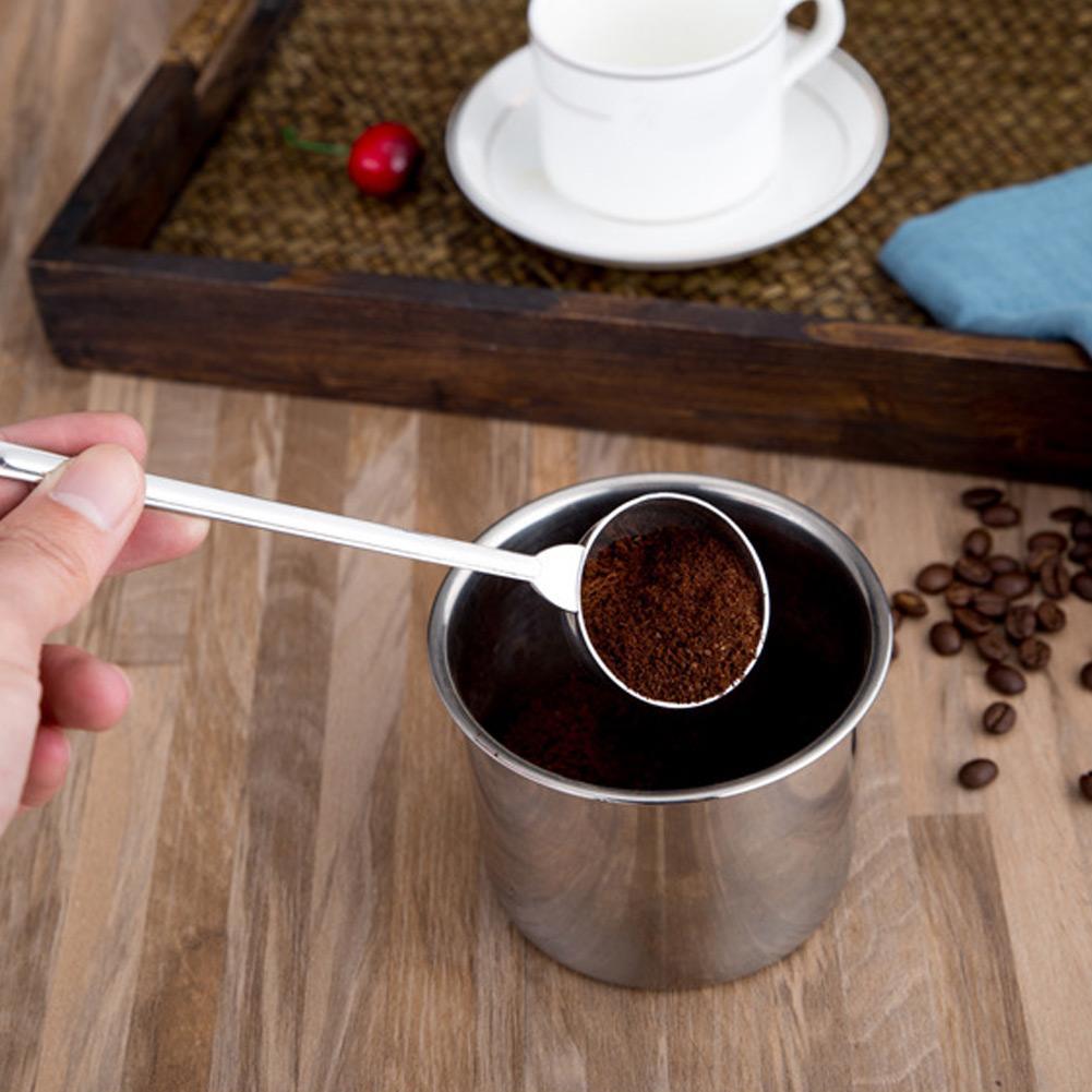 Stainless Steel Coffee Long Handle Measuring Mixing Stirring Spoon Tableware