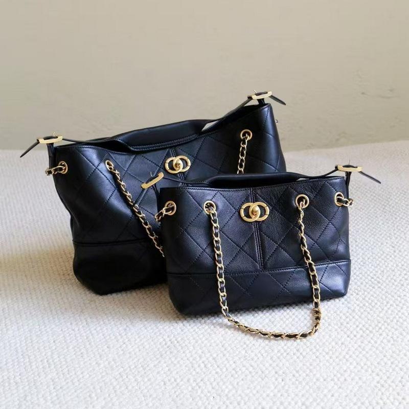 New Xiaoxiangfeng sheepskin and frosted leather rhombus chain DIY buckle tote leisure bag