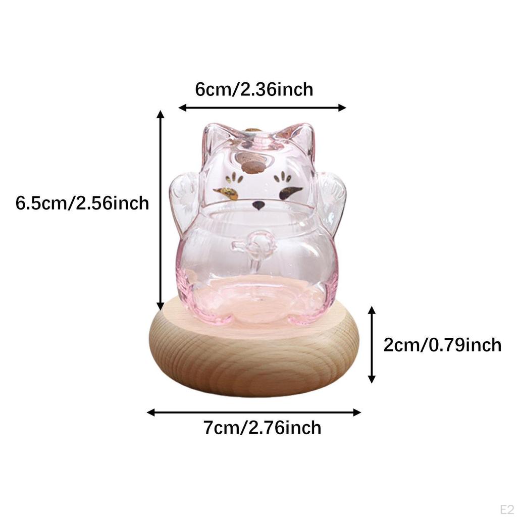 Sparflasche Glas Sparschwein mit Holzständer