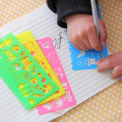Multifunctional Animal Drawing Template & Ruler Set for Primary School Students