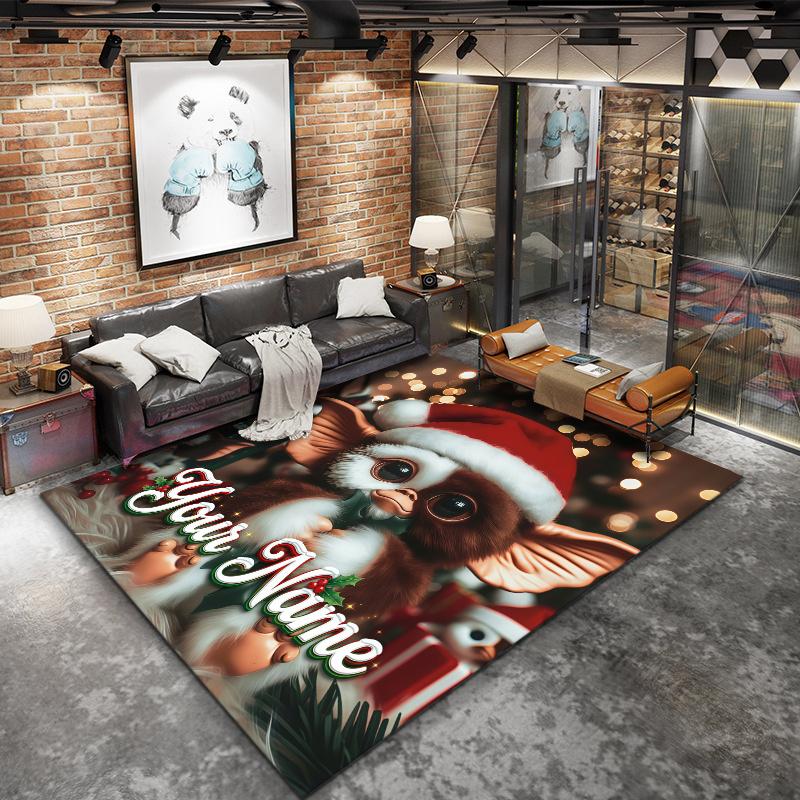 Gremlins Gizmo Custom Name Carpet Rug For Living Room Bedroom Home Sofa Decoration Kids Play Nonslip Floor Mat