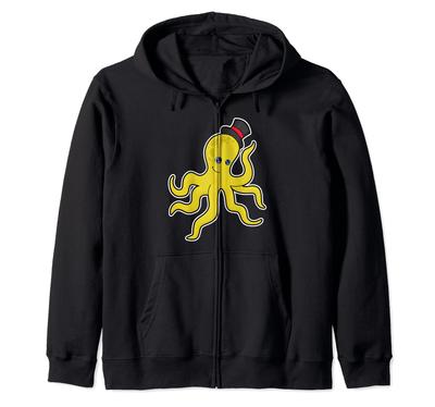 Octopus Hat Zip Hoodie