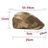 HT5062 Berets 2026 Spring Autumn Caps for Men Women Artist Painter Beret Hat Male Female Ivy Flat Cap Adjustable Plaid Beret Cap