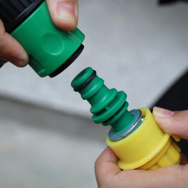 5PCS Double Plug Hose Connector Extender for Car Washing Garden Pipe Connecting Quick Joint Irrigation Watering Plumbing Fitting