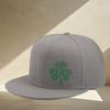 Happy St Patricks Day Clover Flat Brim Cap Unisex Polyester Streetwear Snapback Hat Casual Outdoor Adjustable