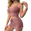 Women's Casual Lace Lace Camisole Vest Pajama Set For Home Wear Vest Pajama Set For Home Wear