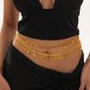 European and American Color Rice Beads Elastic Beaded Body Chain Ins Vacation Wind Gravel Mixed Color Versatile Waist Chain Set