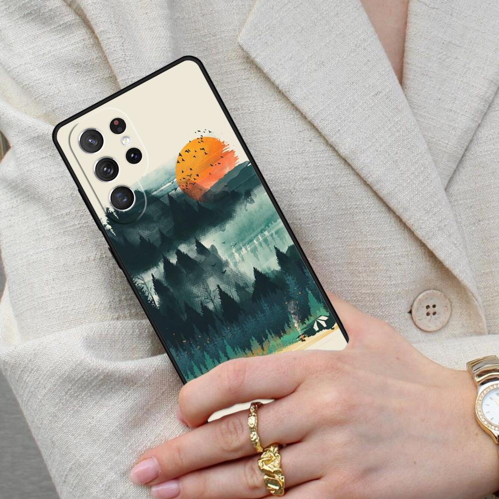 Nature Camping Art Cell Phone Case for Samsung Galaxy S26 Ultra S25 S24 S23 S22 S21 S20 Note10 Cover