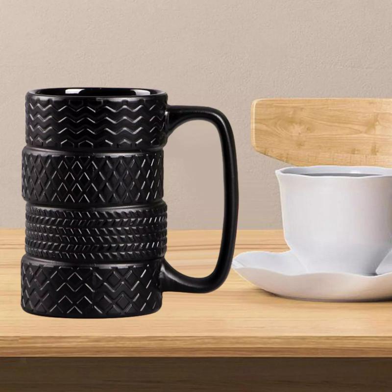 Creative Tire Mug Large Capacity Ceramic Cup Unique European Style Office Mug