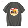 Baywatch Airbrush White Adult T Shirt Vintage Washed Top For Everyday Wear Stretched Stylish Casual Unisex Slightly