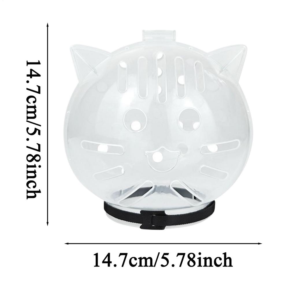 Cat Muzzle Pet Grooming Cover Transparent Face Cover Cat Anti Bite Accessories cats Anti Licking Space Hood Breathable Helmet