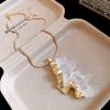 Fashion Geometric Y Shape Pendant Necklaces Women Ins Style Minimalist Irregular Clavicle Chains Exquisite Banquet Jewelry Gifts