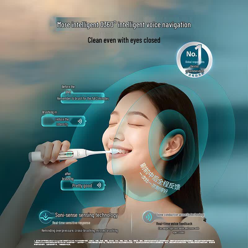 Philips HX5681/01 Smart AI Voice Sonic Electric Toothbrush CN Plug (adapter Included)