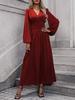 Women's High Slit Lantern Sleeve Dress - Fall/Winter Collection