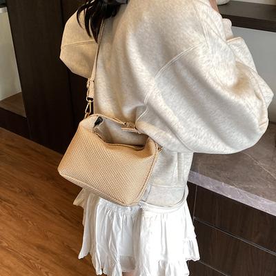 Trend Fashion Shoulder Messenger Bag Simple and Fashionable Summer Popular New Elegant Literary Portable Small Square Bag
