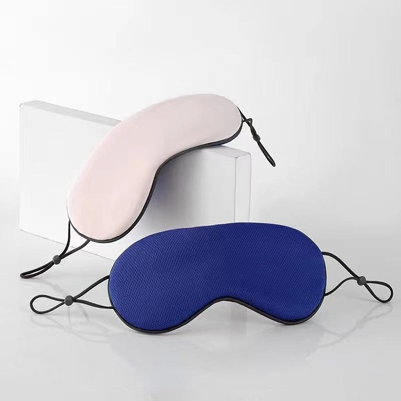 

1pcs Sleeping Eye Mask Korean Style Ice Silk Warm And Cool Dual Use Adjustable Travel Light Blocking Breathable Eye Mask