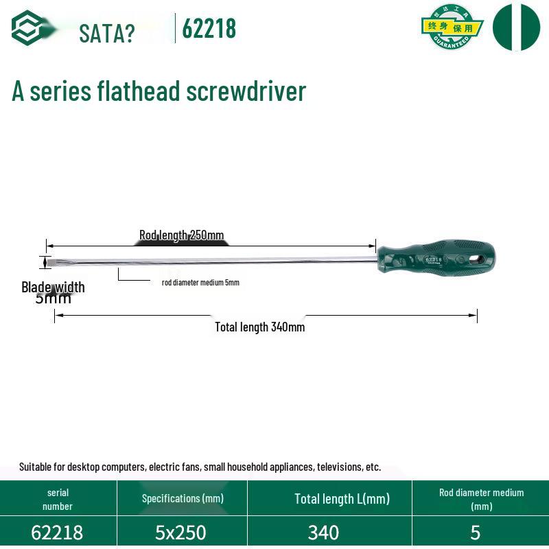 Sata Stubby Screwdriver Set: Phillips, Slotted, Flathead, Torx