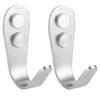 1 Pair Hook Stainless Steel Clothes Towel Robe Wall Mount Hanger Holder for Home Bathroom