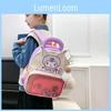 Stilvoller und leichter Kinderrucksack für Jungen und Mädchen in Lila Pink Grün