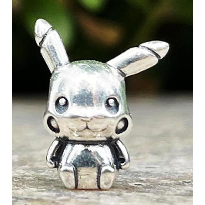 Copper Plated Cz Herocross Cartoon Rabbit Charm Family Mother Beads Stopper Fit Original European Bracelet Jewelry