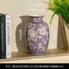Chinese Blue and White Porcelain Ceramic Vase Colored Handmade Rose Ceramic Jar Flower Vase Flowerpot Home Decoration