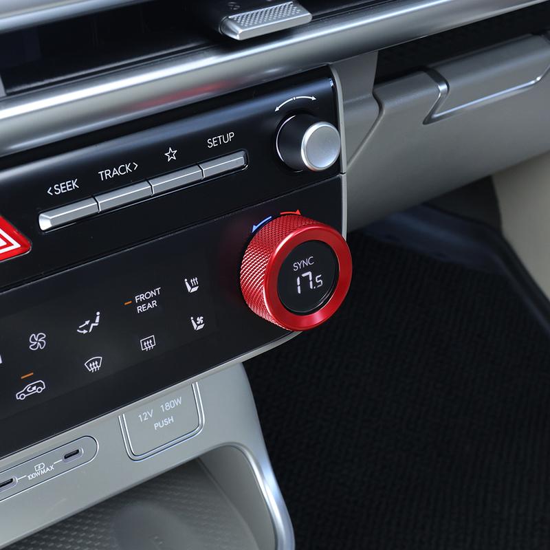 For Hyundai IONIQ 9  Aluminum Air Conditioner Cover Air Conditioner Knob Trim Ring Control Adjust Button Trim Accessories