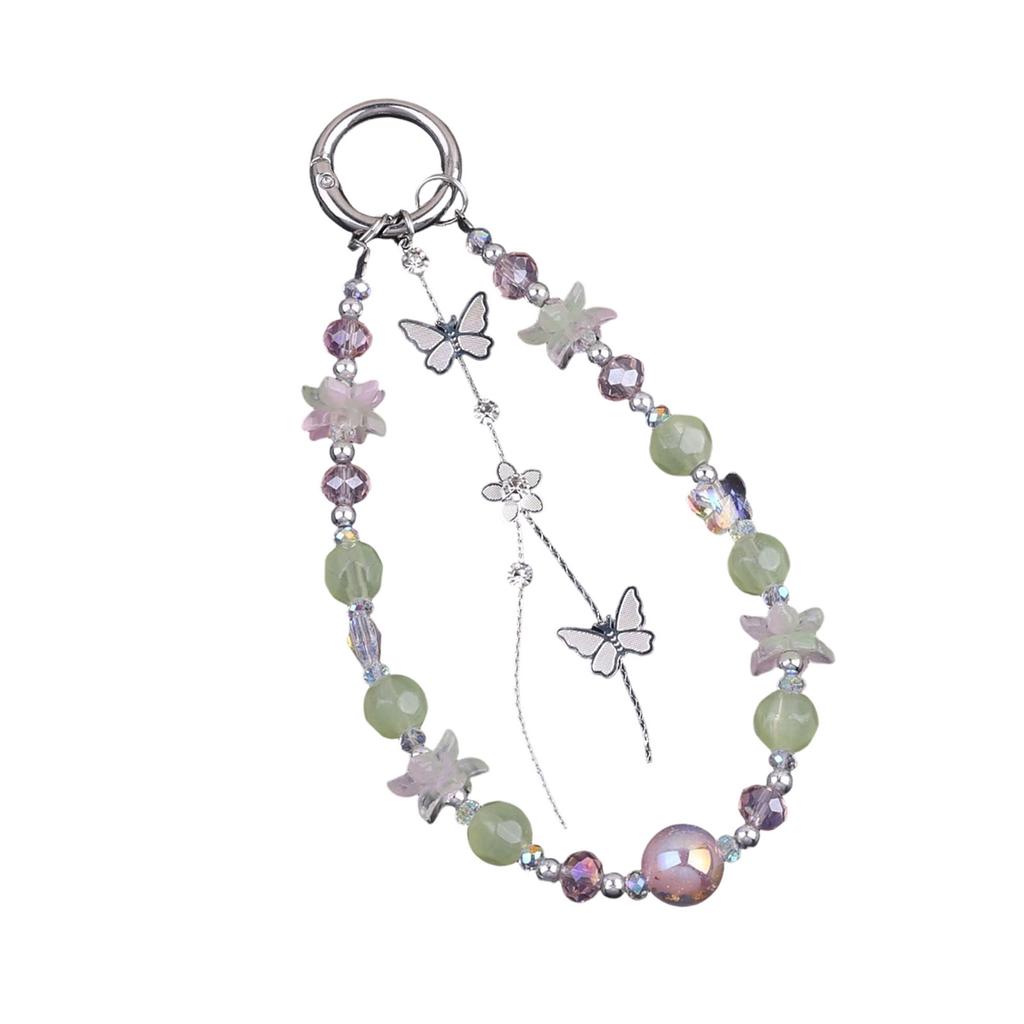 Elegant Butterfly Flower Crystal Keychain for Women Fashionable and Durable Keyrinsg Accessory for Bags and Keys