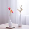 Graceful Ceramic Pc 1 White Vase Flower Container Tabletop Home Tabletop Decorative Flowerware Living Room Decor