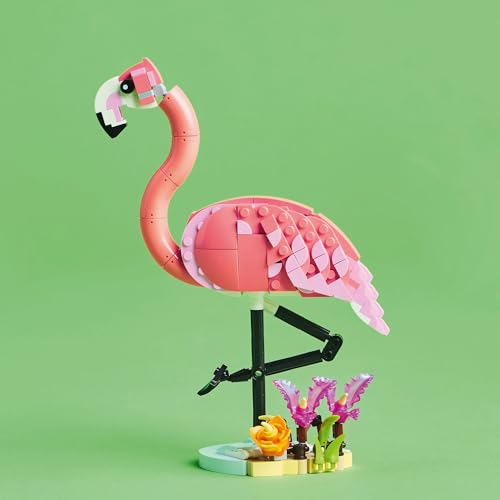 LEGO Creator Animals: Pink Flamingo Toy - Birthday Present, Building Blocks, for Girls, Boys, Children Ages 8, 9, 10, Elementary School Students, Anim