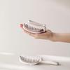 Foldable Travel Hair Brush Portable Detangler Comb Easy Clean Volumizing Styling Hair Tool for Home Use Compact Ribbed Comb with Massage Bristles