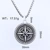 Street Cool Stainless Steel Pendant - Vintage Pirate Viking Compass