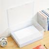 Large Capacity Clear Plastic Storage Box, A4 File Organizer with Lid, Multi-Tiered Document Holder for Home, School, and Office Supplies Accessories