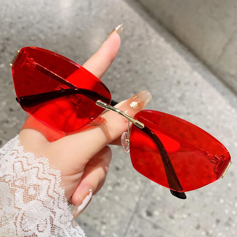 Mijia Metal Frameless Polygon Sunglasses Women'S Sunglasses Trendy Sunglasses