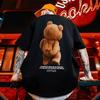 New Spoof Fun Bear Pattern Print Short Sleeved Men Oversized Cotton T-shirt Summer Casual Women Round Neck Tops Men's Clothing
