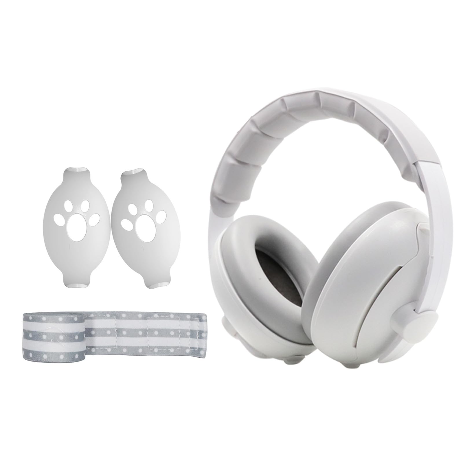 

Детские Звуконепроницаемые Слуховые и Ушные Шумоподавляющие Регулируемые от 0 до 4 лет Детский Подарок [Sonriia] Двусторонние Наушники, Наушники, Детская Защита, белый