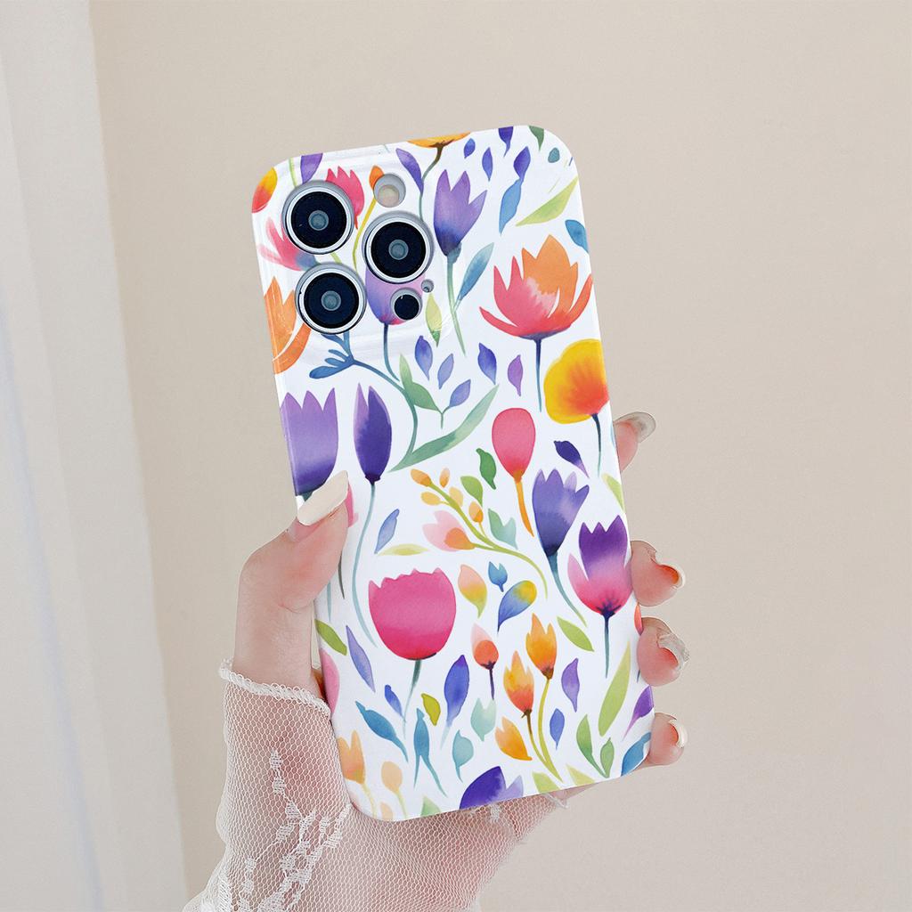 Buntes Blumenmuster 12 für Apple 11 Rundumschutz 14 Promax Handyhülle für IPhone 15 für Apple Handyhülle 13