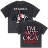 Washed Vintage My Chemical Romance Three Cheers for Sweet Revenge I'm Not Okay Graphic T-shirt Men Retro Punk Emo Rock T Shirts
