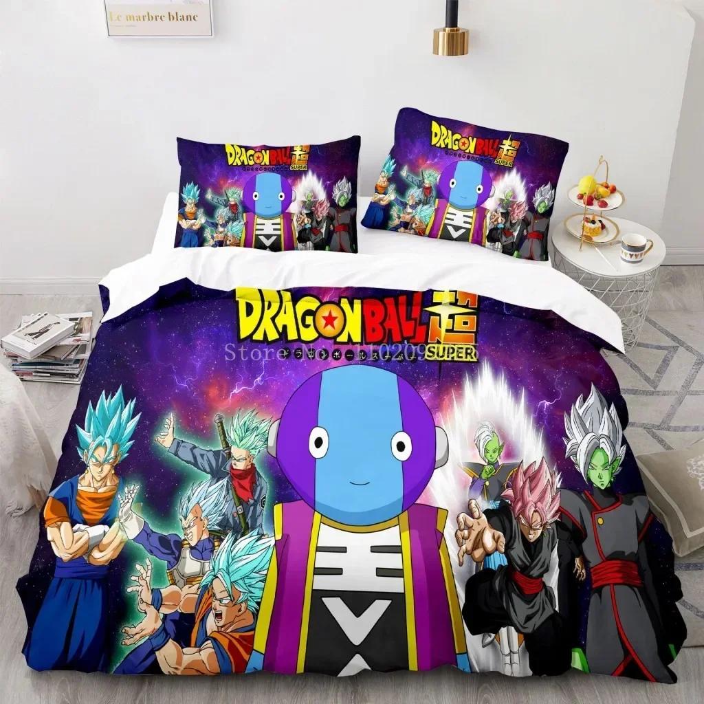 3D Print Dragon Ball Super Saiyan Son Goku Duvet Cover Bedding Set Double Twin Full Queen King Kids Bedclothes Quilt Cover
