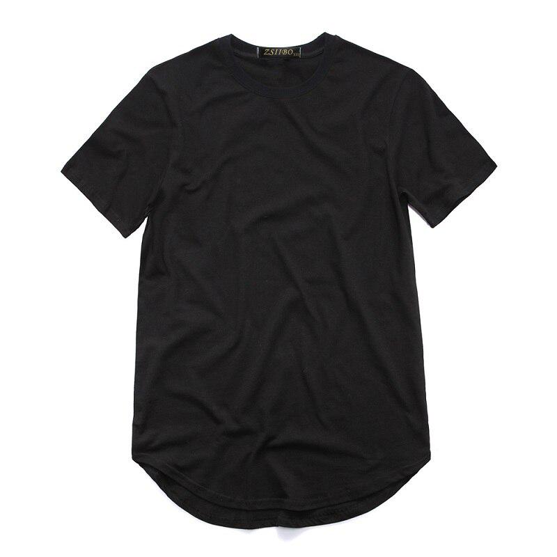 Spring and Summer Pure Cotton Fashion Long Men's T-shirt Street Hip-hop T-shirt Punk Short-sleeved Top Loose Casual T-shirt