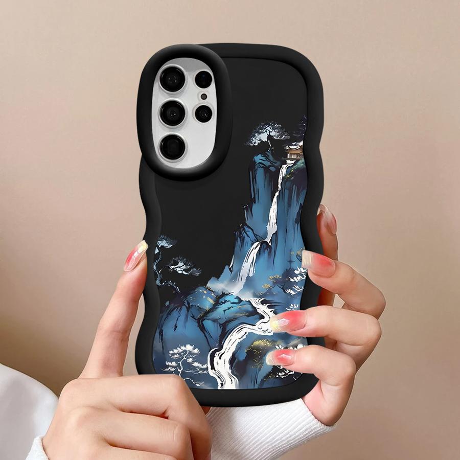 Soft Phone Cover Case for Samsung Galaxy S24 S20 FE S22 Ultra A26 S21 A25 S25 S23 Plus A35 A54 A24 A34 A55 A36 Mountains Waters