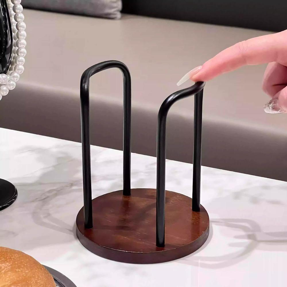 Wooden Paper Cup Holder for Disposable Cups Desktop Coffee Table Storage Shelf Tea Mug Organizer Kitchen Office Accessory