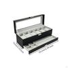 Watch Box with Drawer DoubleLayer Display Case Dustproof Storage for Collectors, Men, Dresser,